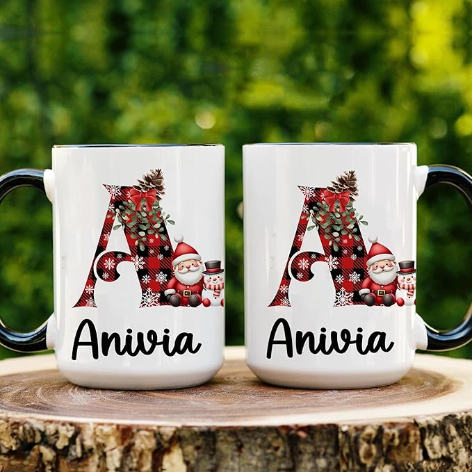 Personalized Funny Christmas Hot Cocoa Mug – Custom Ceramic Santa Gift Cup with Holiday Design – Unique White Elephant Exchange Present, Gag Gift, Coffee or Cocoa Cup