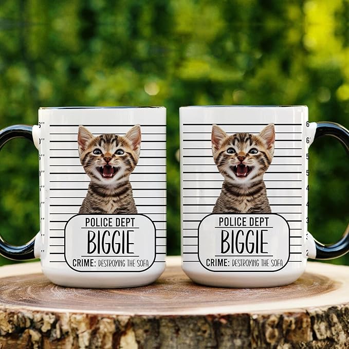 Personalized Dog Line Art From Photo Mug – Unique Gift for Dog Mom, Dad & Pet Lovers – Custom Dog Photo and Name Printed on Ceramic Mug (DCTQ0918CL06C)