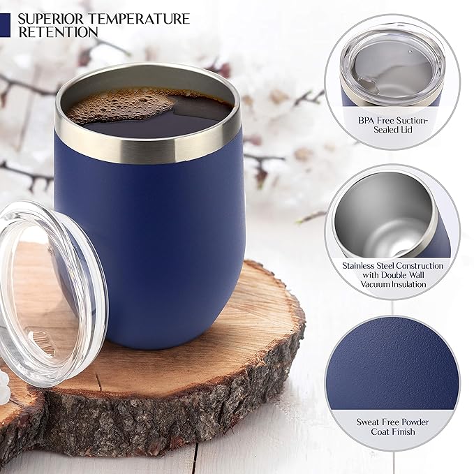 Tea and Coffee Lovers Gift Set - Includes Temperature Retention Cup, 3 Fresh Roasted Full Pot Ground-Coffee Samplers, 6 Special Blend Teabags & Honey Presented in Beautiful Gift Bag For Women & Men